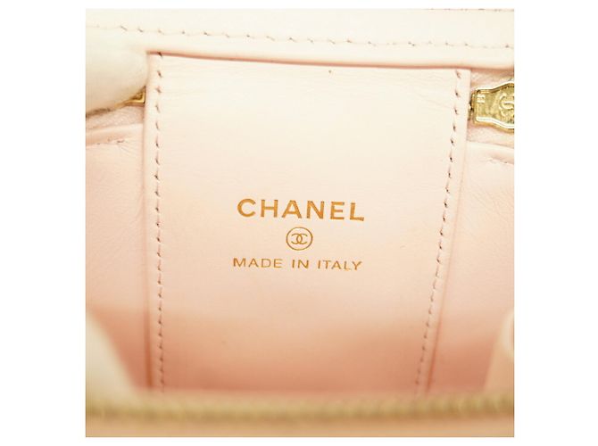 Bolsa Vanity Chanel em couro de bezerro grão rosa - vista 5