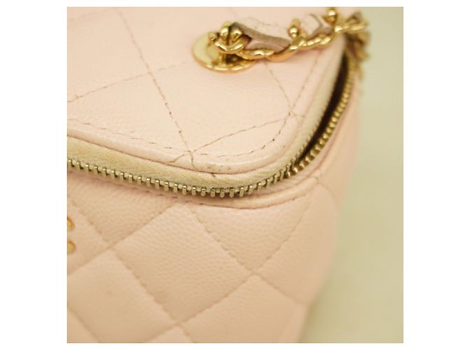 Bolsa Vanity Chanel em couro de bezerro grão rosa - vista 6