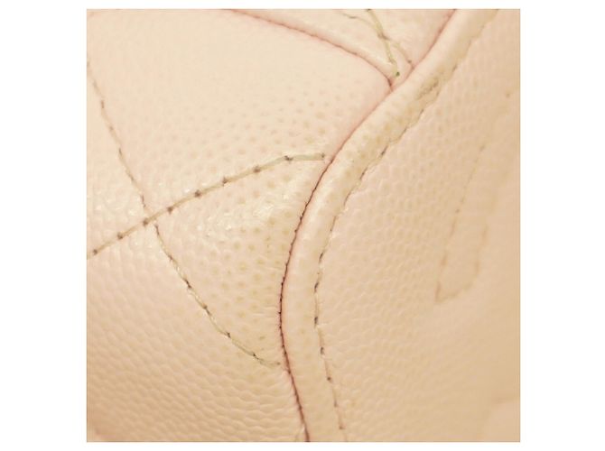 Bolsa Vanity Chanel em couro de bezerro grão rosa - vista 9