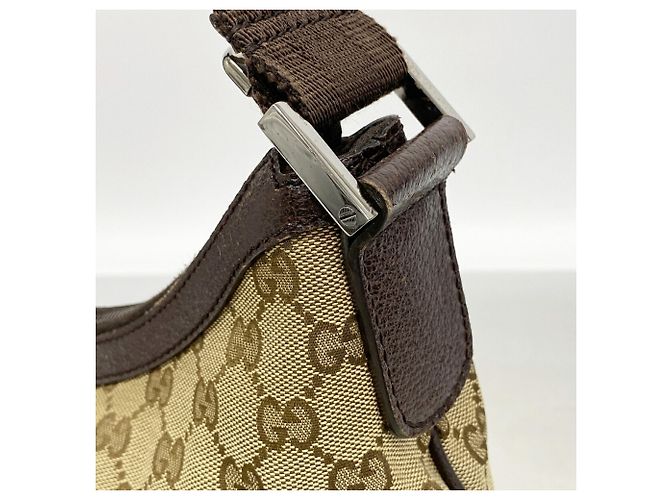 Borsa a tracolla Gucci in tela GG marrone - vista 8