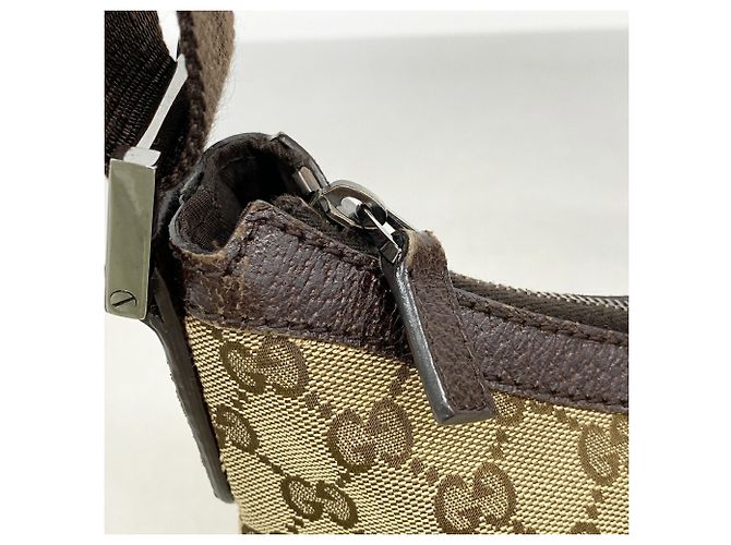 Borsa a tracolla Gucci in tela GG marrone - vista 9
