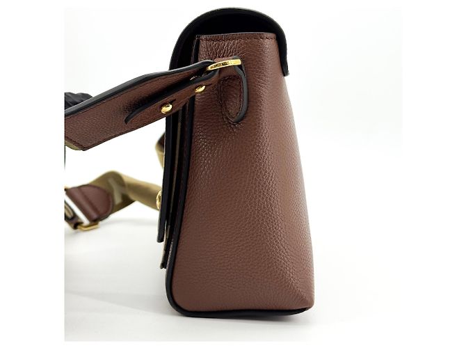 Burberry Note Leather with Vintage Check Canvas Medium - vista 3