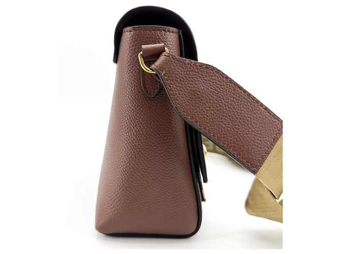 Burberry Note Leather with Vintage Check Canvas Medium - vista 4