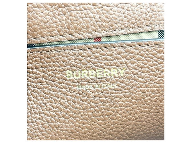 Burberry Note Leather with Vintage Check Canvas Medium - vista 6