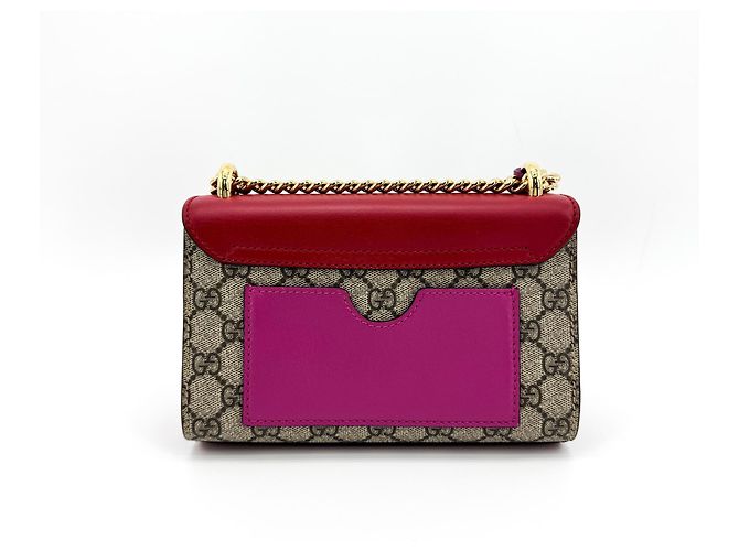 Clutch Gucci Padlock GG Canvas e Pelle Large - vista 2