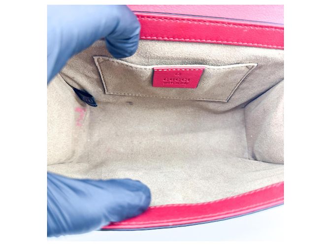 Clutch Gucci Padlock GG Canvas e Pelle Large - vista 5