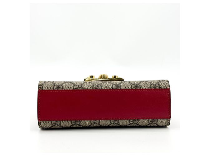 Clutch Gucci Padlock GG Canvas e Pelle Large - vista 7