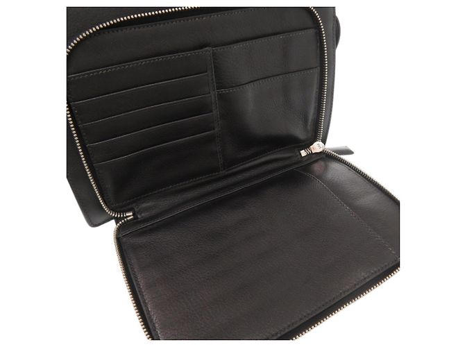 Prada VR0051 Pochette in pelle nera - vista 5