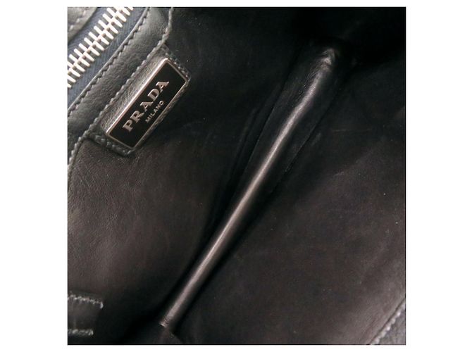 Prada VR0051 Pochette in pelle nera - vista 6