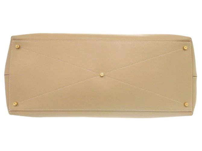Borsa a mano 2-Way e borsa da viaggio Burberry Logo in pelle beige - vista 4