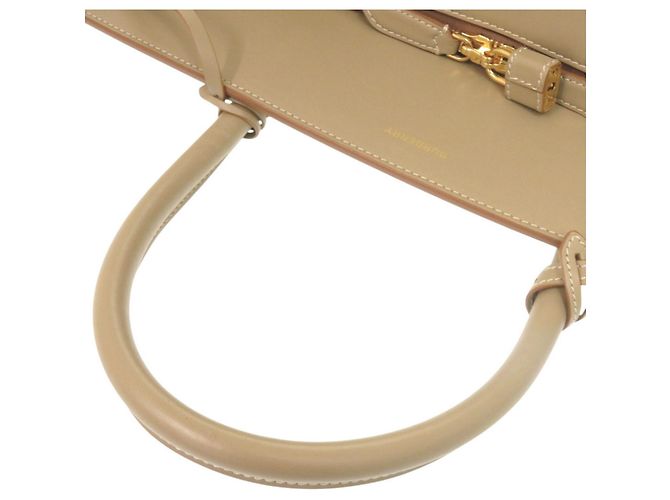 Borsa a mano 2-Way e borsa da viaggio Burberry Logo in pelle beige - vista 6