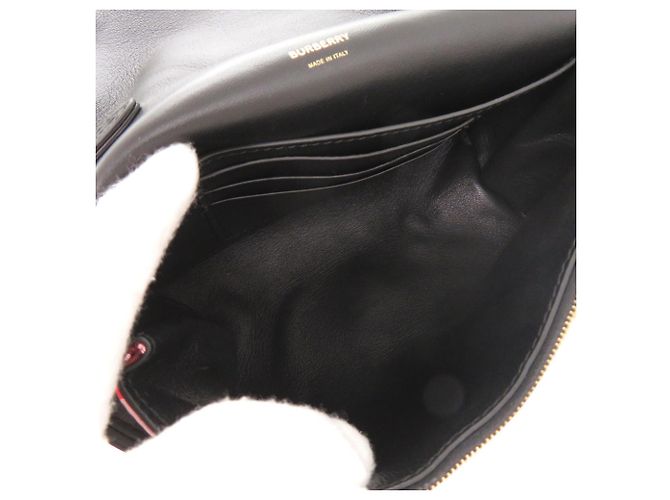 Borsa a tracolla Burberry in nylon e pelle con motivo Check - vista 6