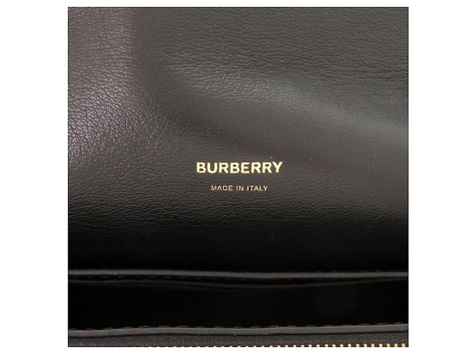 Borsa a tracolla Burberry in nylon e pelle con motivo Check - vista 8