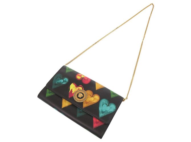 Borsa a spalla in pelle Versace Medusa Heart - vista 4
