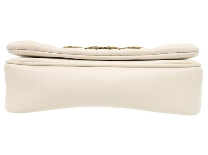 Alexander McQueen The Seal Mini Borsa a tracolla in pelle Ivory con catena - vista 4