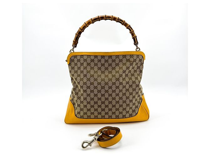 Gucci Diana Bamboo GG Canvas Medium - vista 2