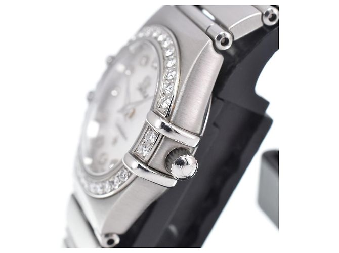 Omega Constellation Quartz Stainless Steel com bisel e marcadores de diamante 22 - vista 3