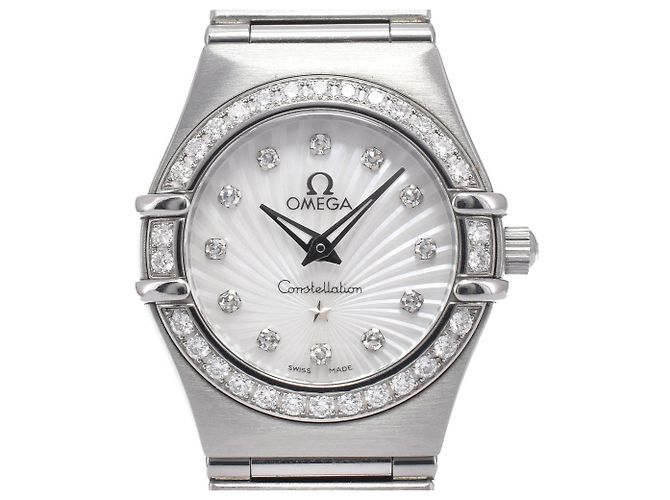 Omega Constellation Quartz Stainless Steel com bisel e marcadores de diamante 22 - vista 4