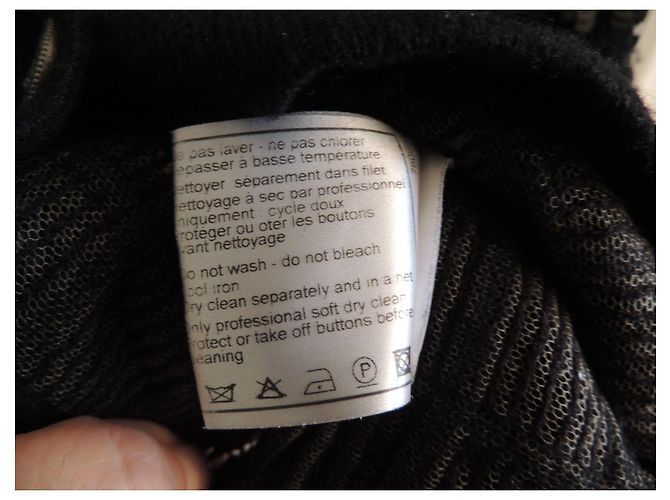 Chanel Chocolate Bar Cardigan-Jacke aus Kaschmir und Pailletten - Ansicht 9