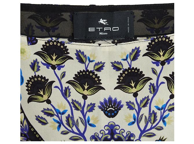 Etro Túnica de Crepé de Seda Estampado Arabesco - vista 3