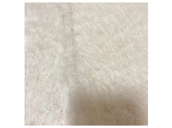 Sciarpa in mohair con patch Anagram Loewe in Off-White - vista 4