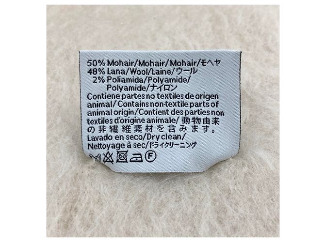 Sciarpa in mohair con patch Anagram Loewe in Off-White - vista 7