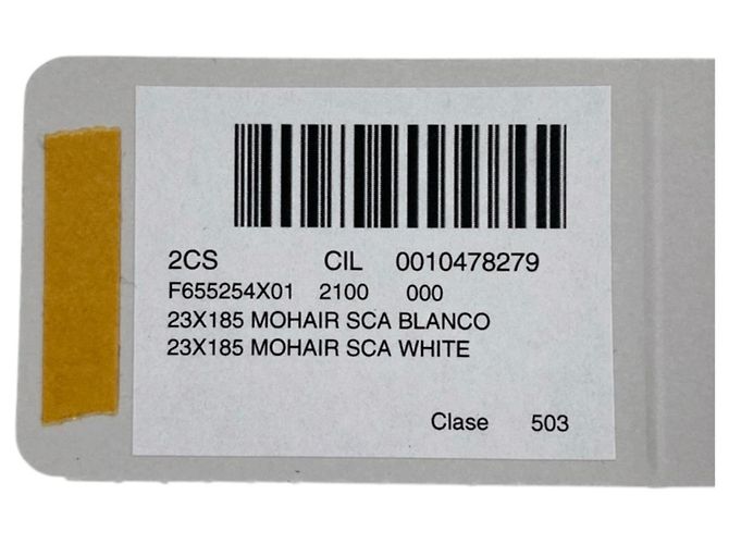 Sciarpa in mohair con patch Anagram Loewe in Off-White - vista 9