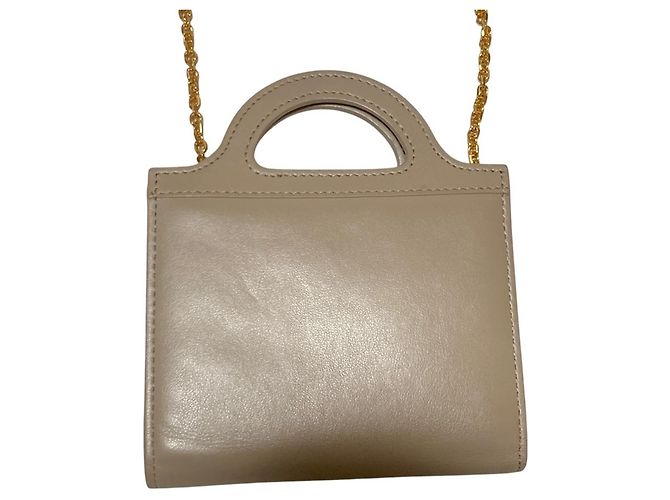 Cartera de cadena de cuero gris Marni - vista 2