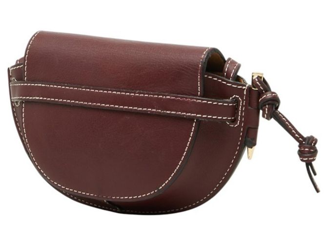 Loewe Gate Bag - Borsa a Tracolla in Pelle Bordeaux - vista 2
