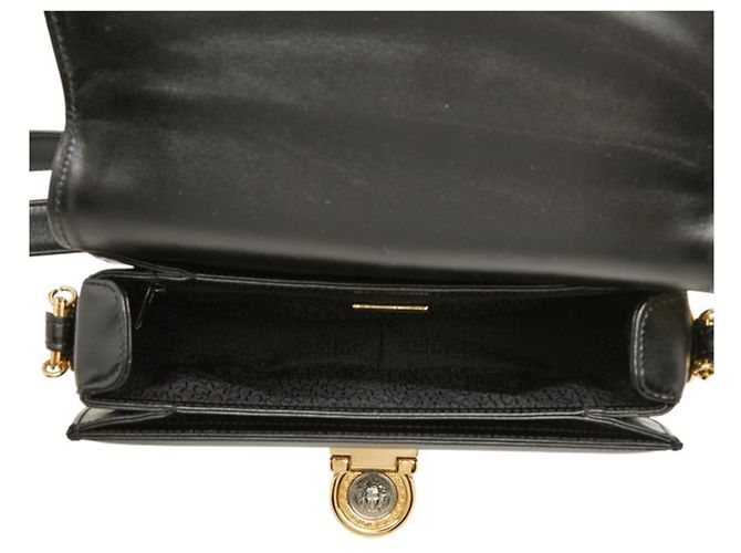 Borsa a tracolla Versace Medusa in pelle nera - vista 8