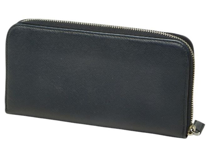 Prada Saffiano Leder Langbeutel Navy - Ansicht 2