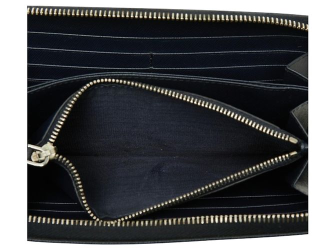 Prada Saffiano Leder Langbeutel Navy - Ansicht 6