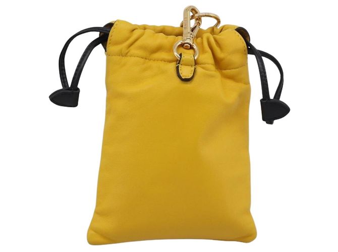 Fendi Logo Drawstring Leather - vista 2