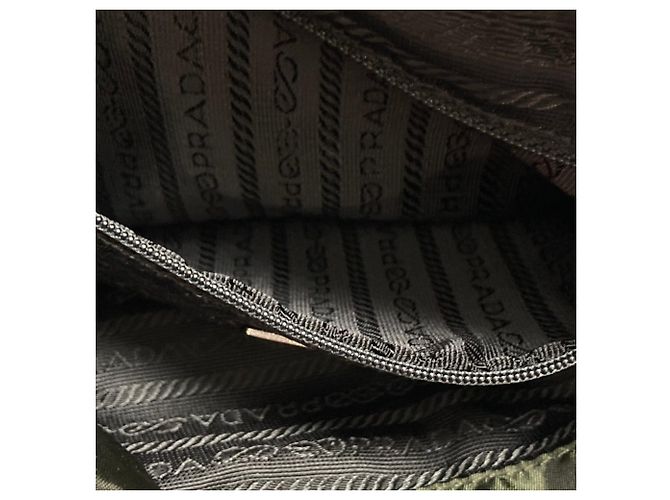 Prada Triangle Logo Plate Nylon Backpack - view 10