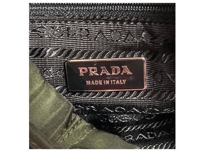 Prada Triangle Logo Plate Nylon Backpack - view 11