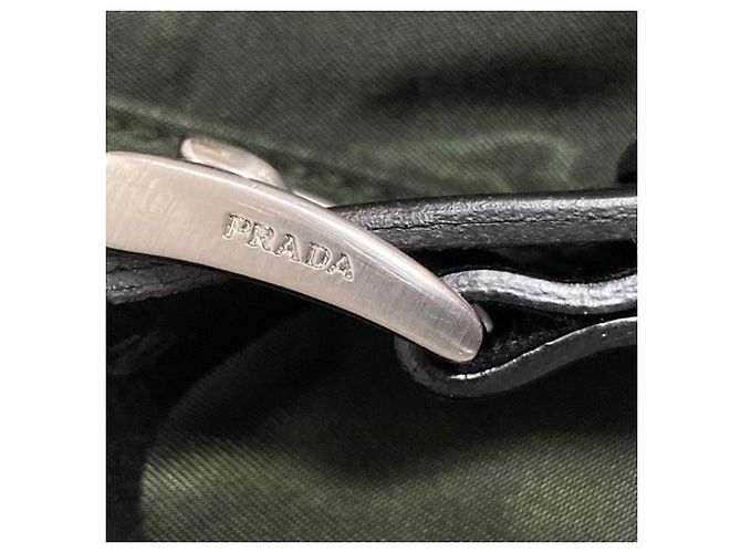 Prada Triangle Logo Plate Nylon Backpack - view 13