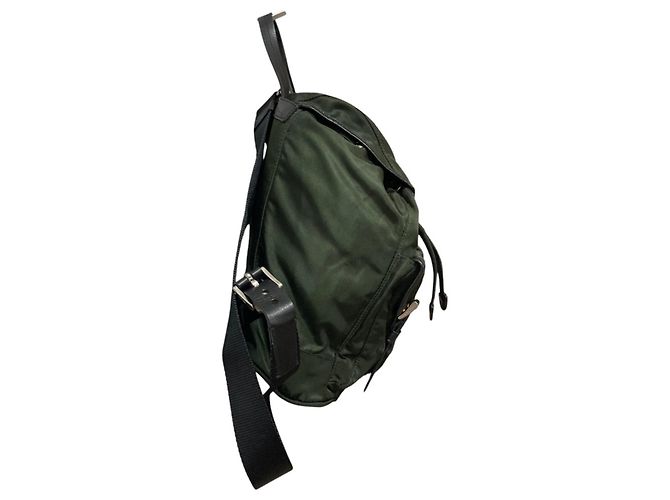 Prada Triangle Logo Plate Nylon Backpack - view 2
