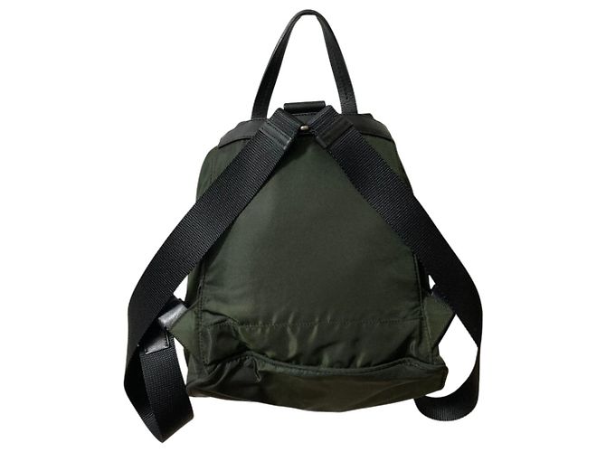 Prada Triangle Logo Plate Nylon Backpack - view 3