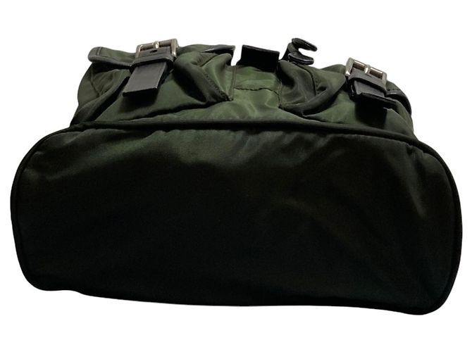 Prada Triangle Logo Plate Nylon Backpack - view 6