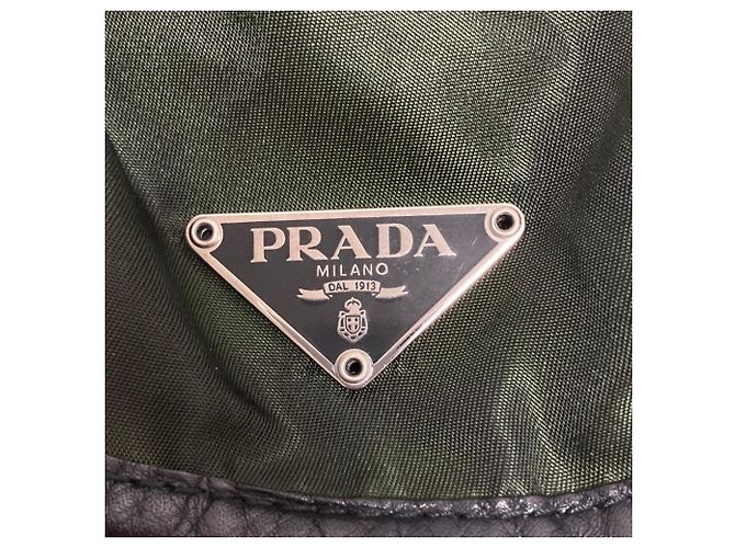Prada Triangle Logo Plate Nylon Backpack - view 7