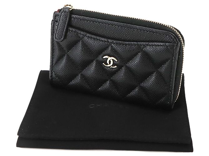 Portamonete Chanel Matelassé in Nero - vista 2