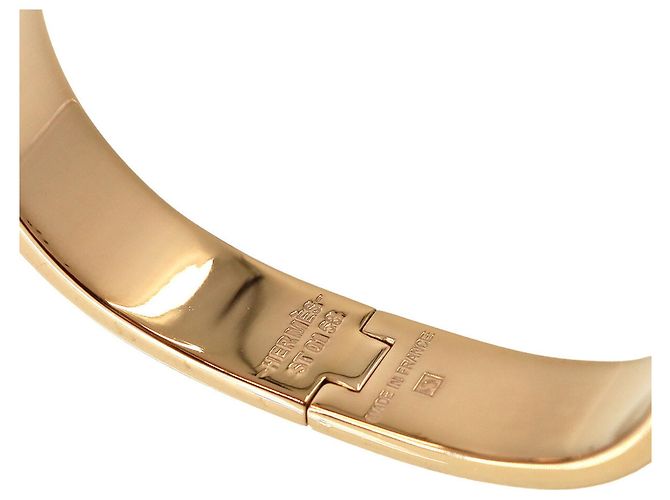 Hermès Bracciale Hermes Clic H PM in Oro Rosa Pink Rose - vista 7
