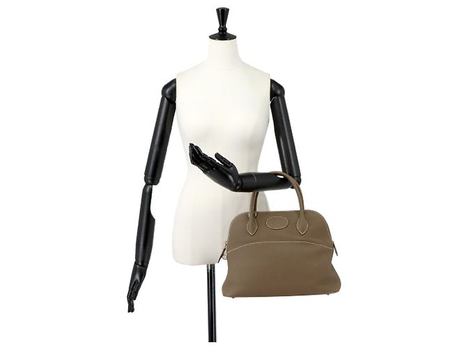 Hermès Borsa a mano Hermes Bolide 31 in Etoupe Gray - vista 10