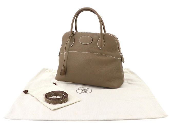Hermès Borsa a mano Hermes Bolide 31 in Etoupe Gray - vista 2