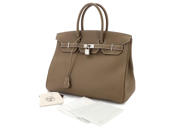 Hermès Borsa Hermes Birkin 35 Togo Etoupe - vista 2
