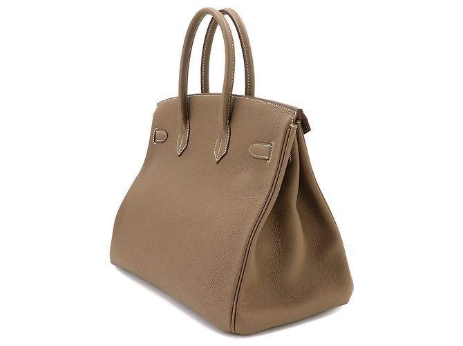Hermès Borsa Hermes Birkin 35 Togo Etoupe - vista 4