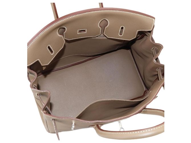 Hermès Borsa Hermes Birkin 35 Togo Etoupe - vista 7