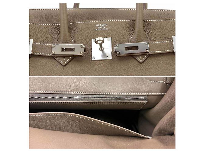 Hermès Borsa Hermes Birkin 35 Togo Etoupe - vista 8