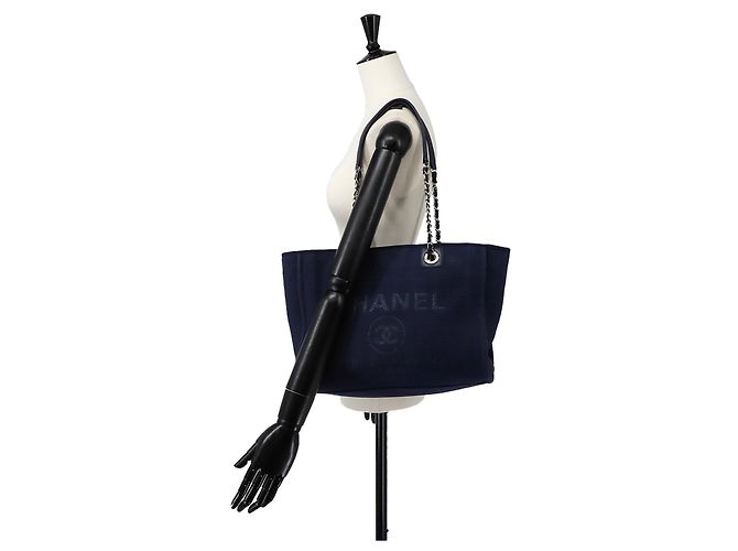 Borsa a mano Chanel Deauville MM Chain Tote - vista 10