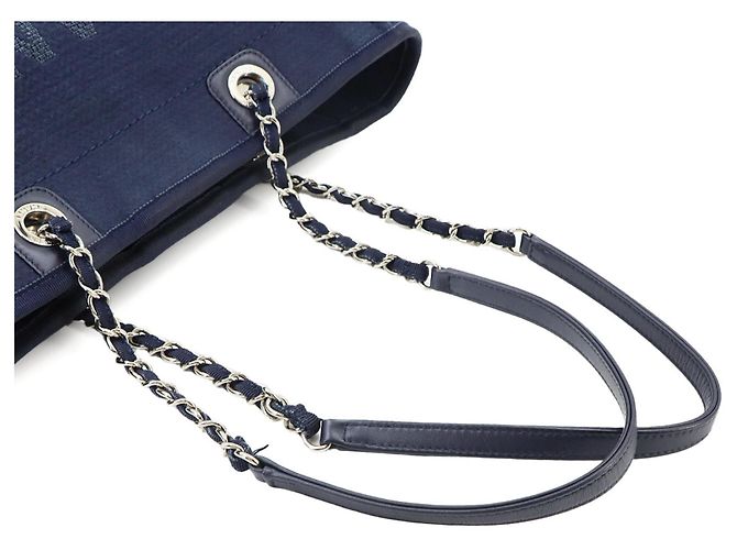 Borsa a mano Chanel Deauville MM Chain Tote - vista 6